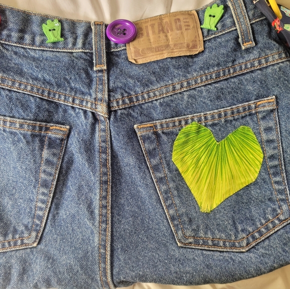 Custom upcycle Jean Denim Shoulder bag - Picture 6 of 9